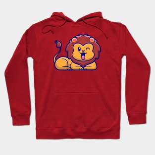 Cute Lion Smiling Cartoon Hoodie